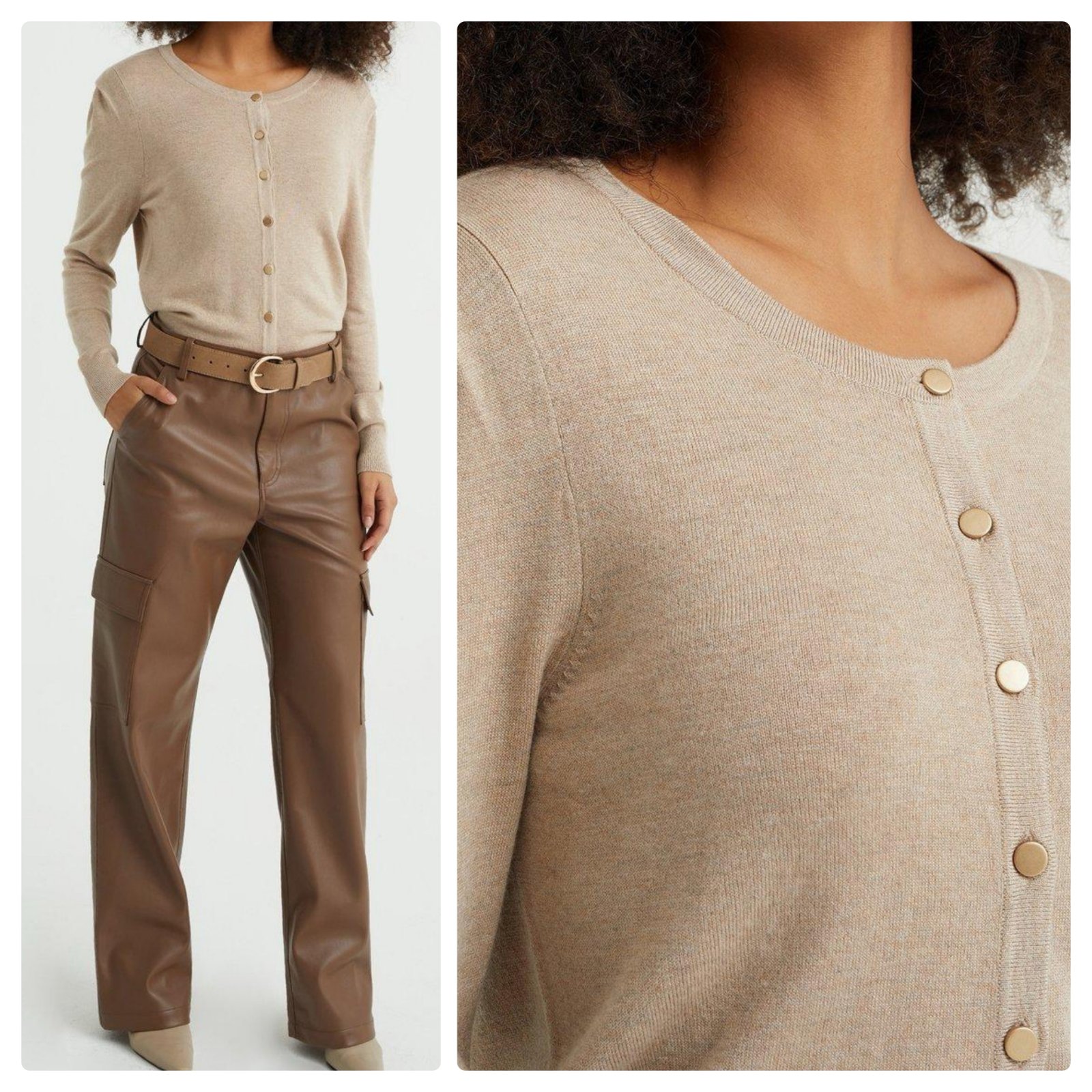 GILET KNITWEAR Avec Boutons Dorés à Pression 💝💖
