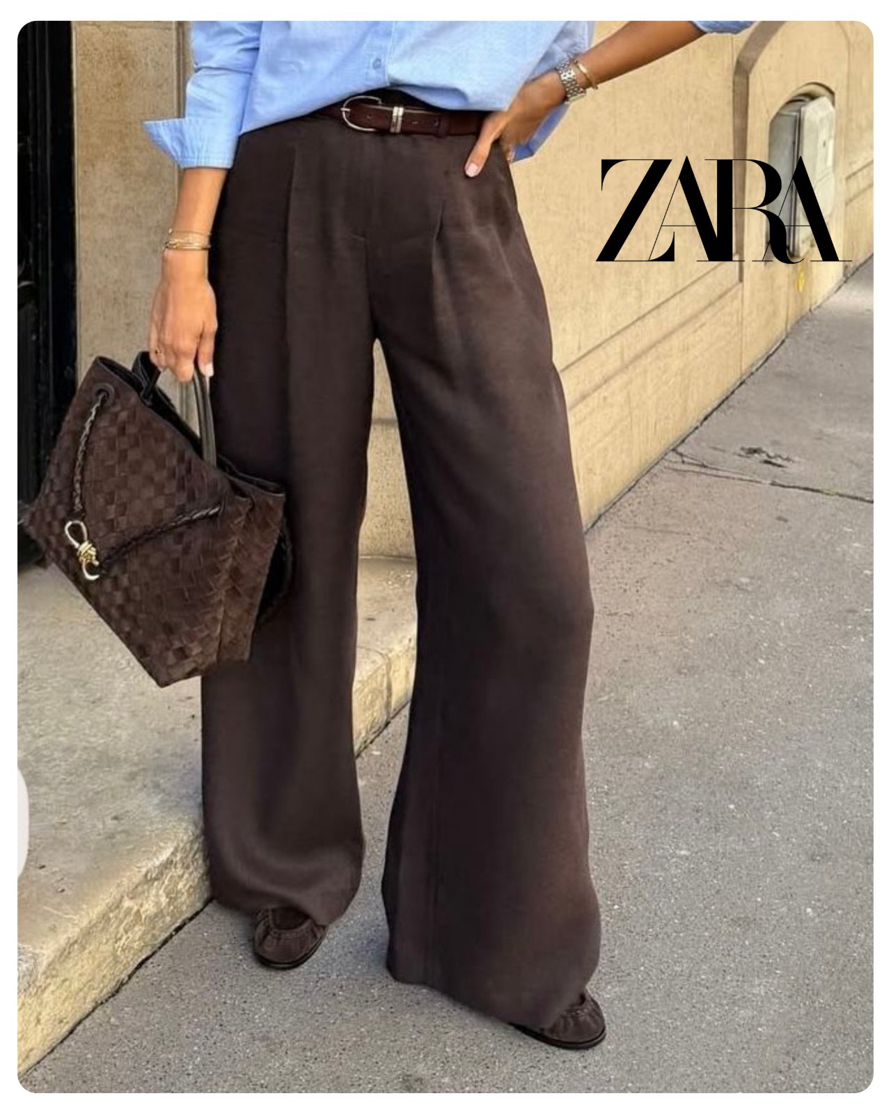 Magnifique Pantalon en Laine High Waisted Wide Legs Super Élégant et Trendy 💝💖