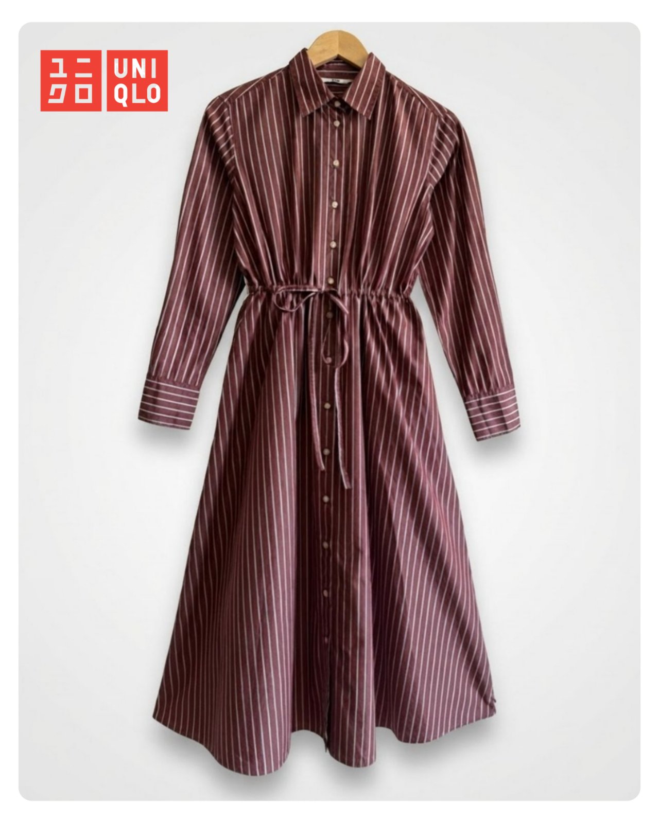 Superbe Robe Chemise à Rayures Avec Ceinture Intégrée de la Marque UNIQLO Super Stylée NEUVE 💖 💝 