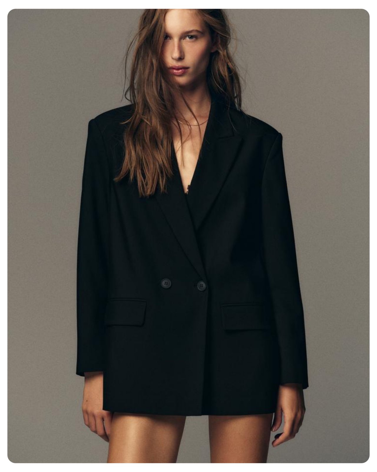 Magnifique Veste Blazer Coupe Croisée en Crêpe Georgette Tres Stylée 💖💝
