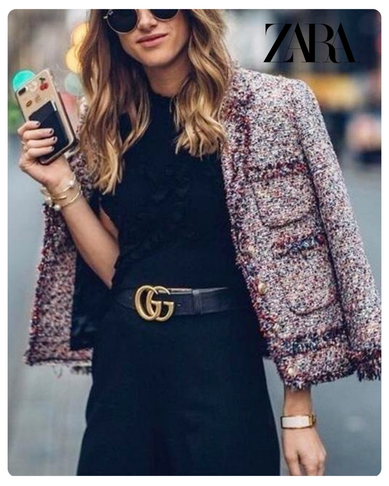 Sublimissime Veste En Frayed Tweed Avec BOUCLE GOLD et Boutons Dorés Ultra Chic 💝💖