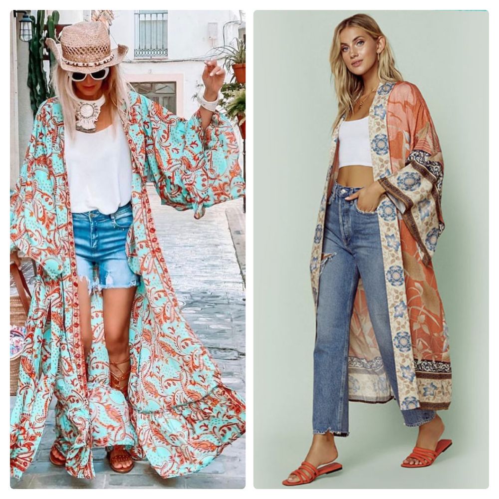 Sublimissime Kimono Full Length Avec Détails Handmade NEUF 💖💝 (j'ai baissé le prix)