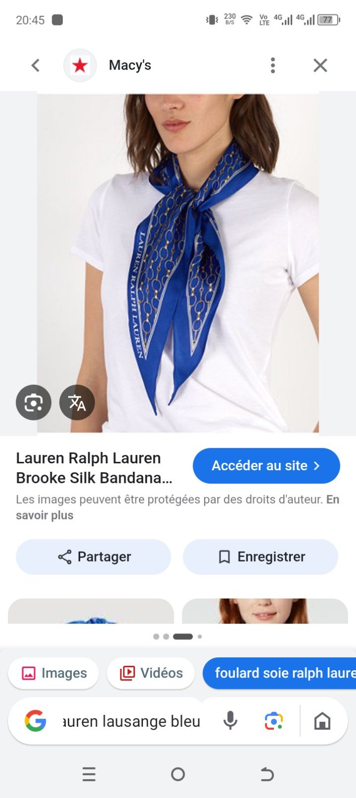 Foulard ralph lauren lausange