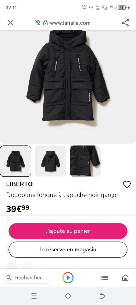 Manteau liberto noir