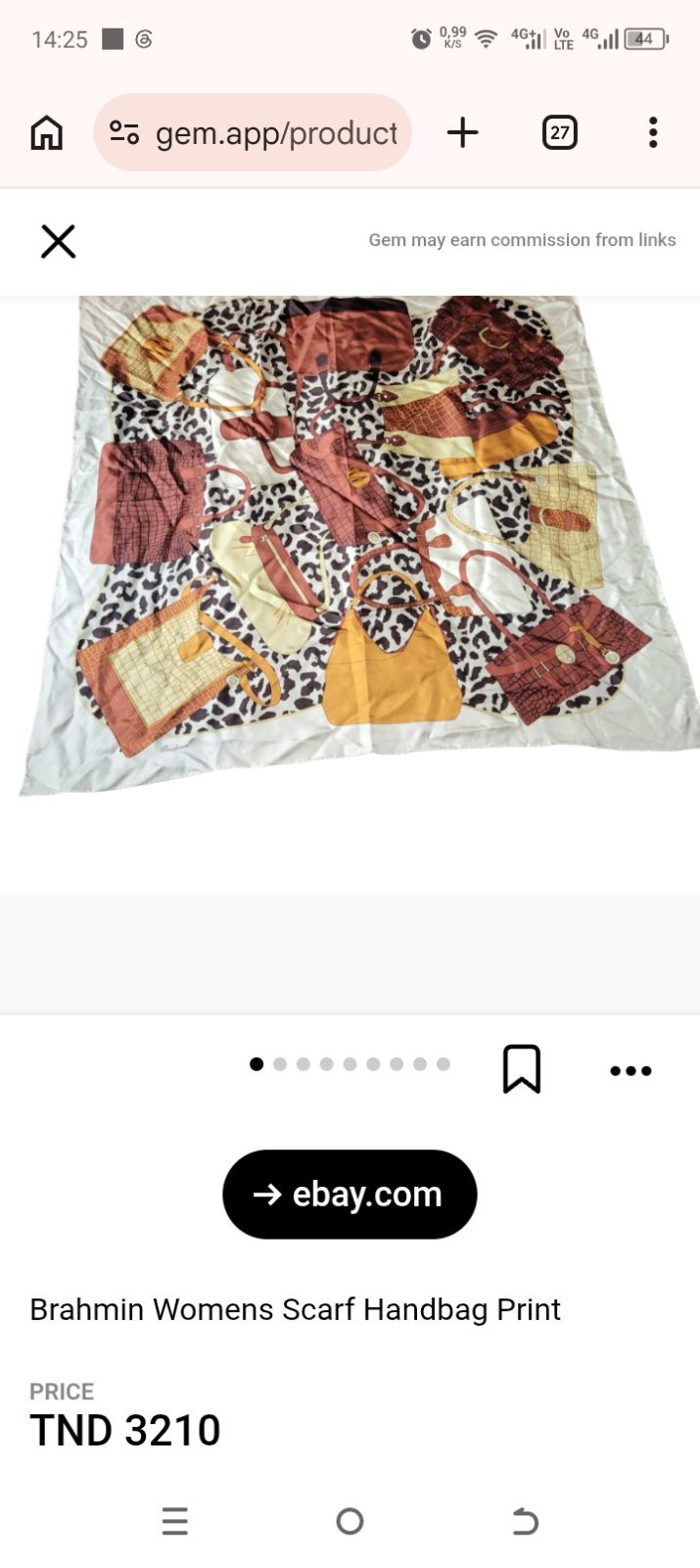 Grand foulard en soie  90/99