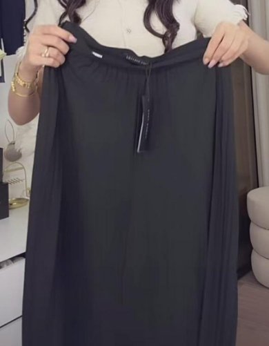 Pantalon large plissée noir zara