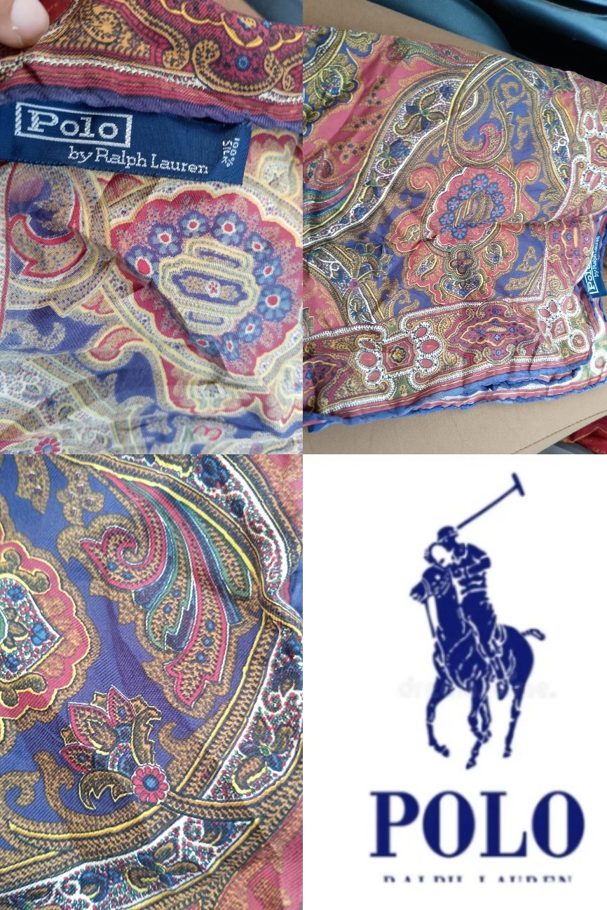 Foulard carré polo by ralph lauren soie