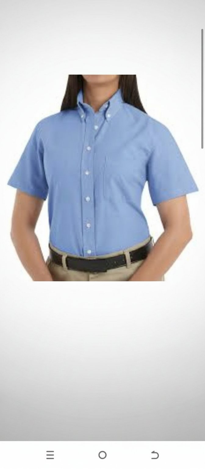 Chemise bleu manche courte