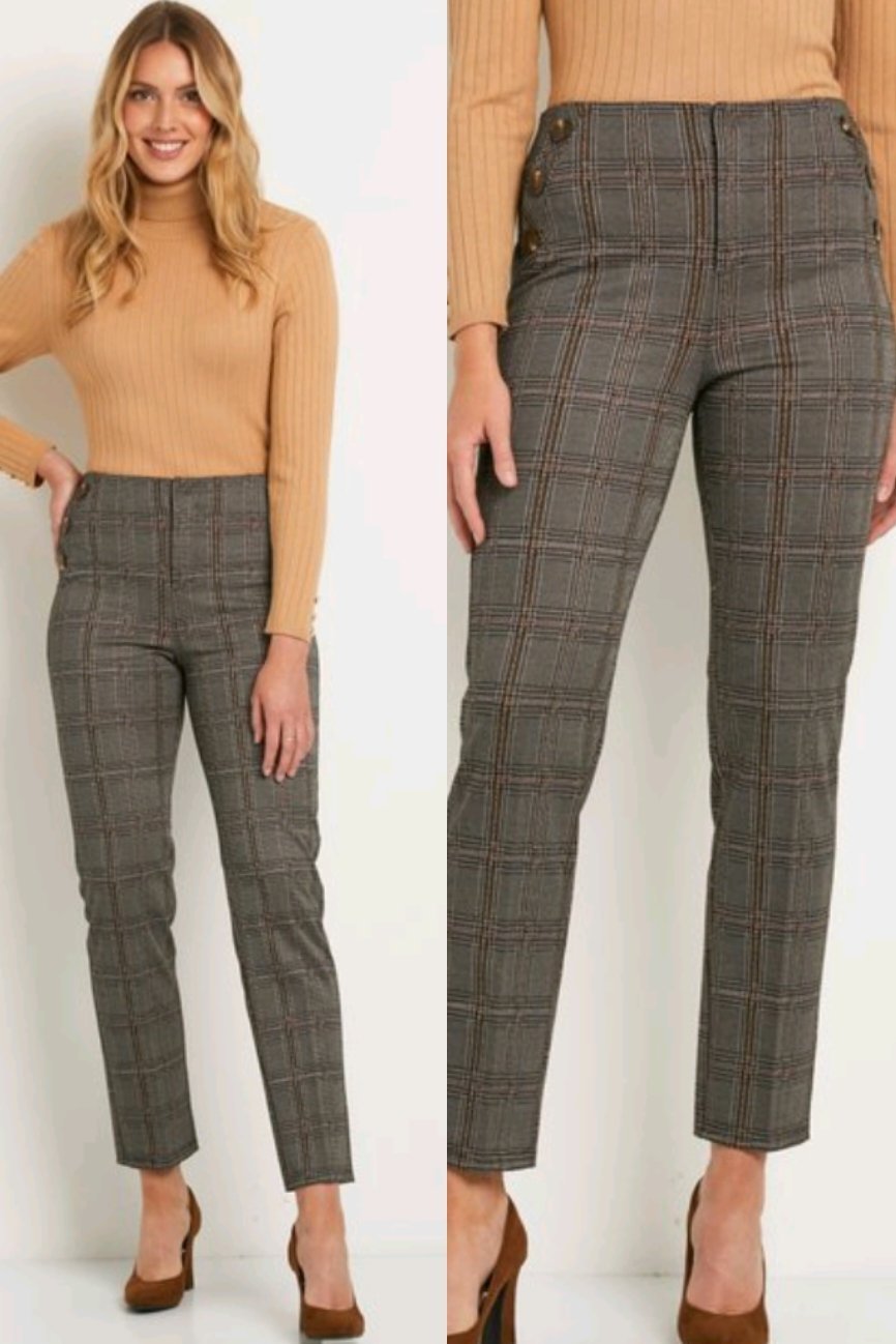 Pantalon a carreau. Camel Kookaï 