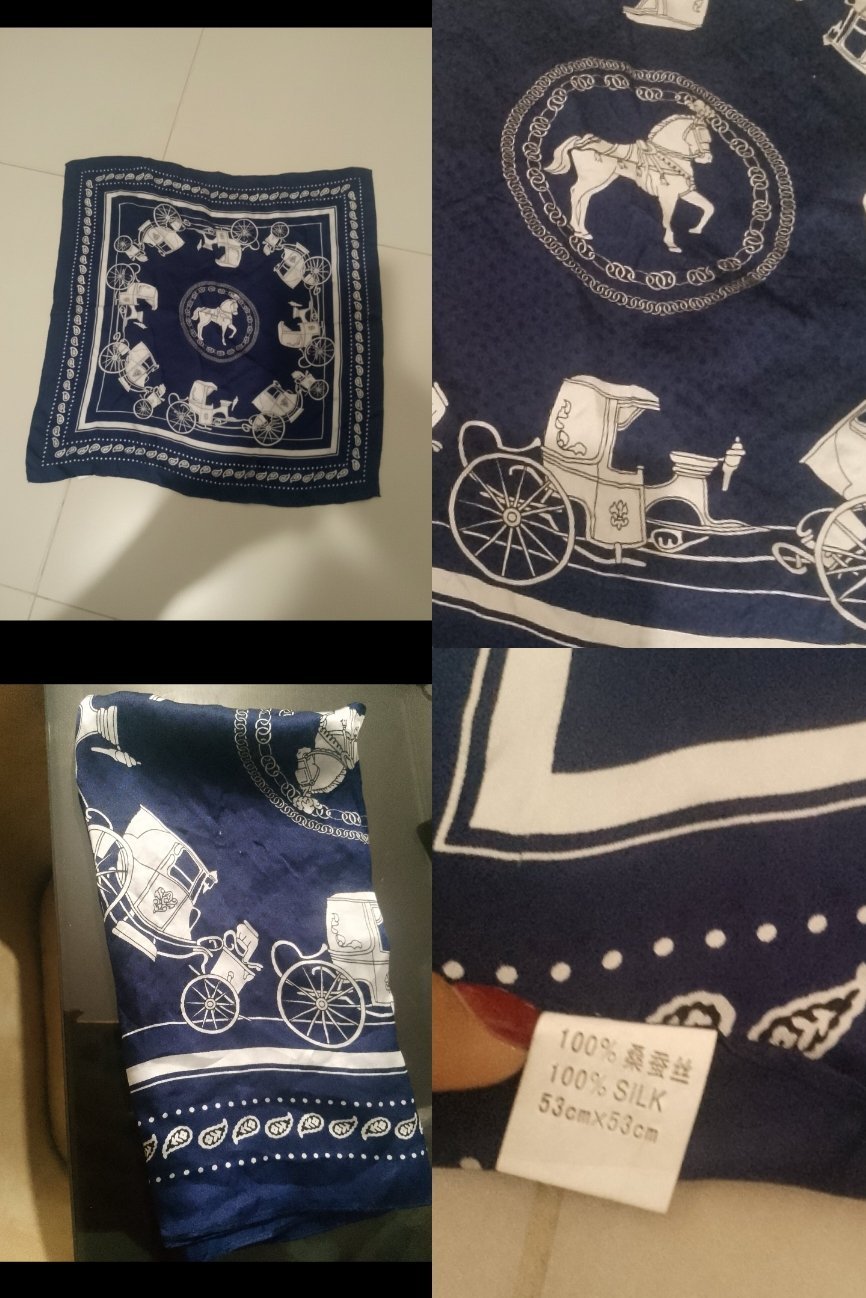 Foulard en soie 53/53 neuf