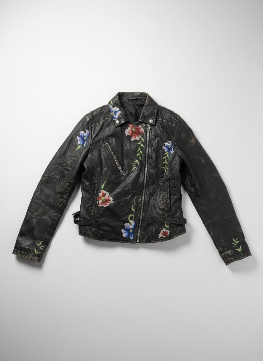 Veste noir avec motif fleurs très chic ❤️❤️❤️❤️