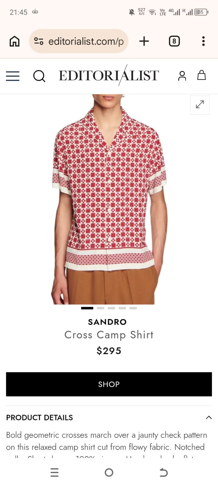 Sandro camp shirt