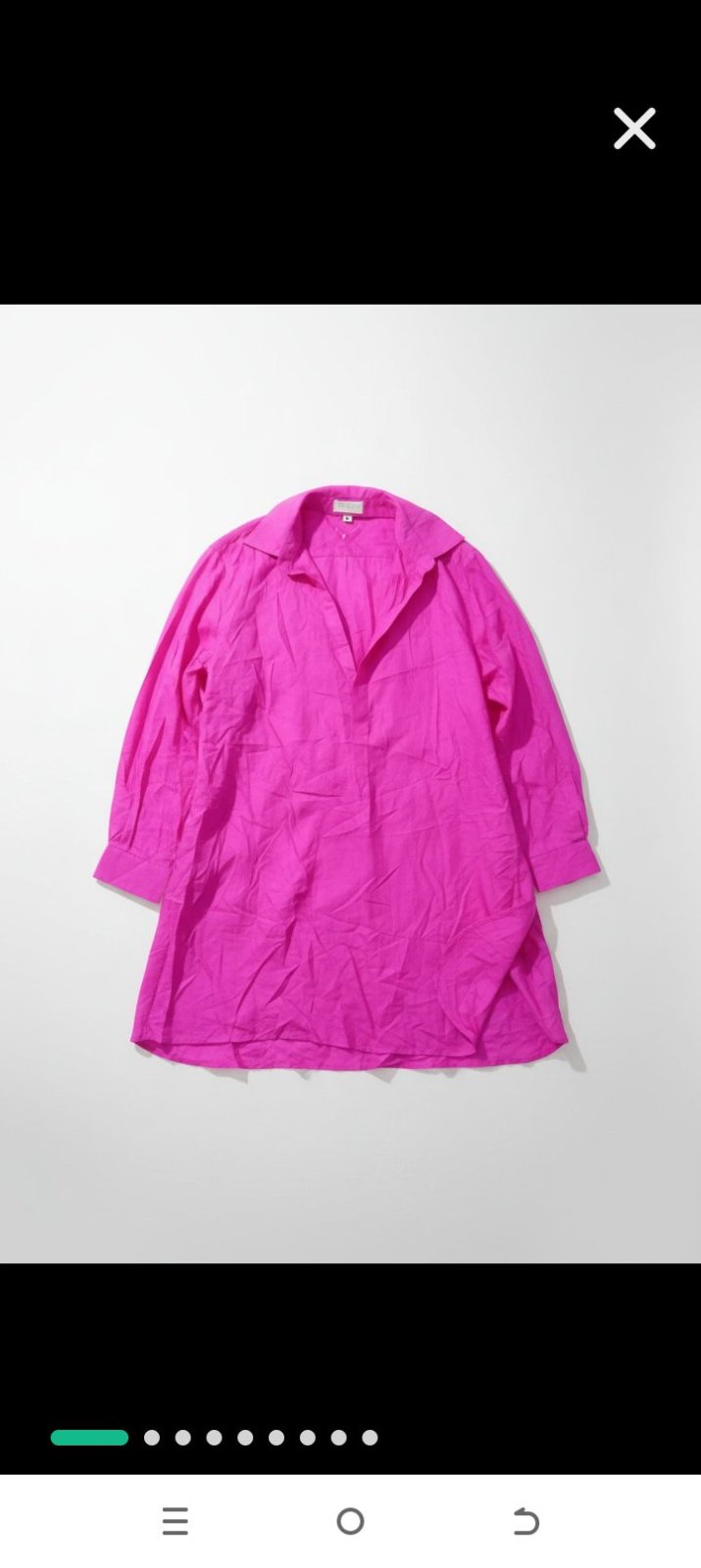 Silk tunic shirt dress