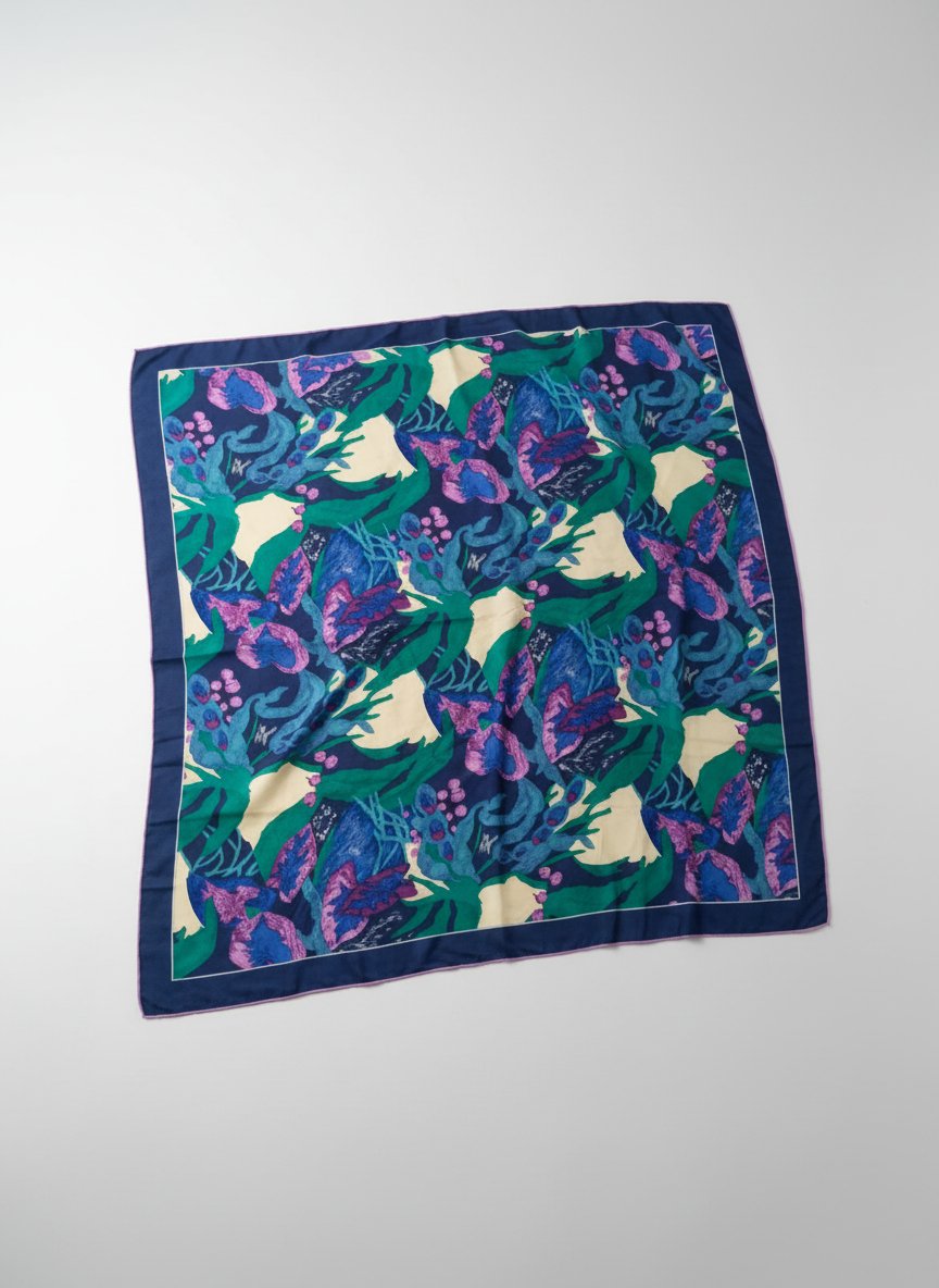 Grand foulard en soie 110/110