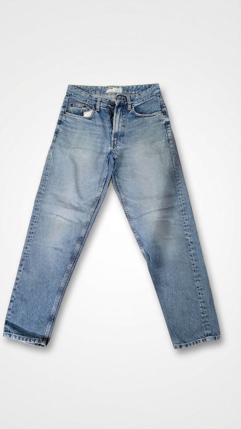 Jeans straight vintage bleu