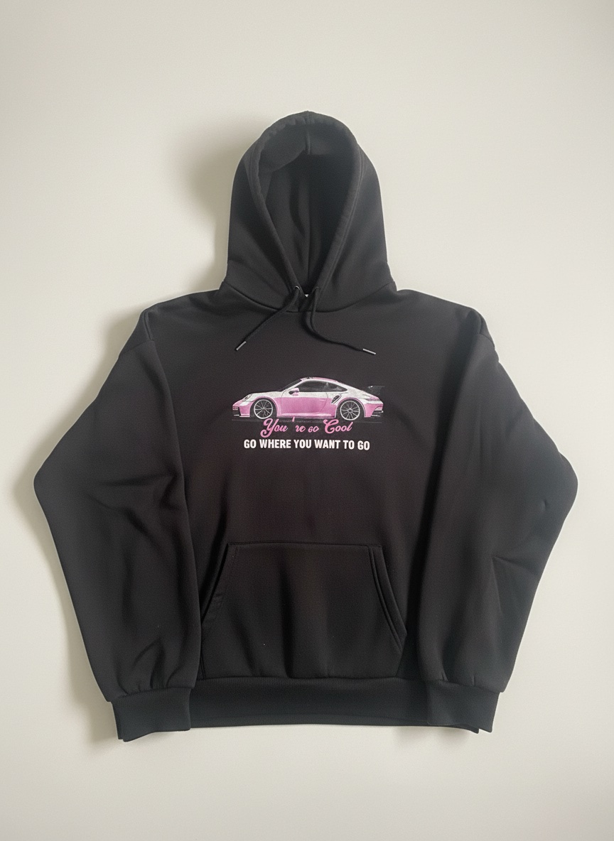 Black Hoodie with Car design