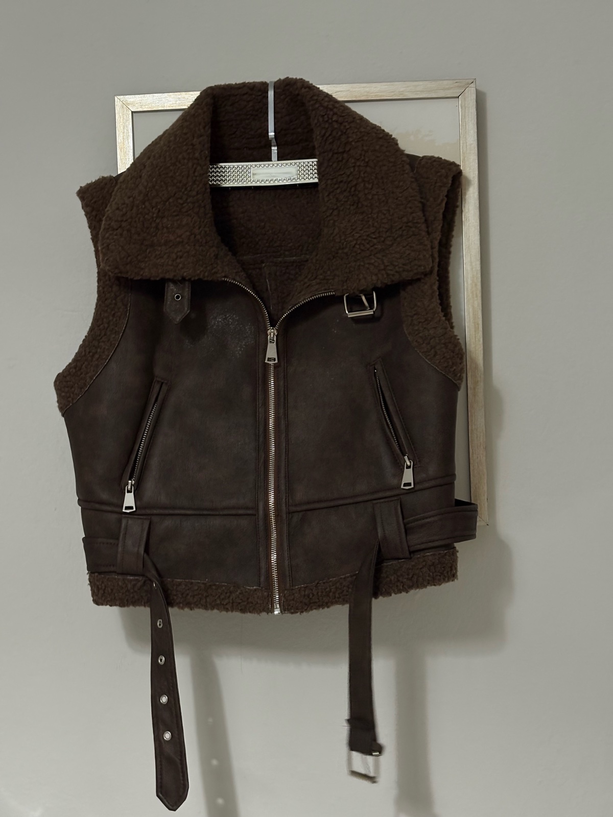 Veste sans manche aviator marron