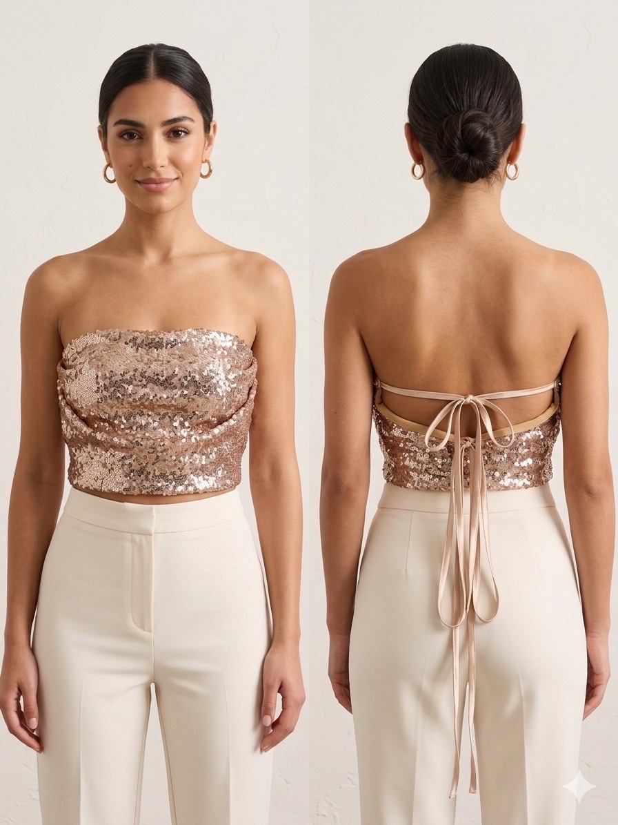 Top bling bling doree
