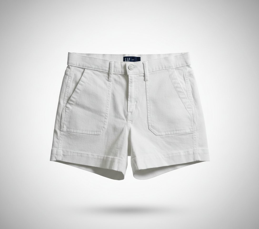 Short jean blanc 