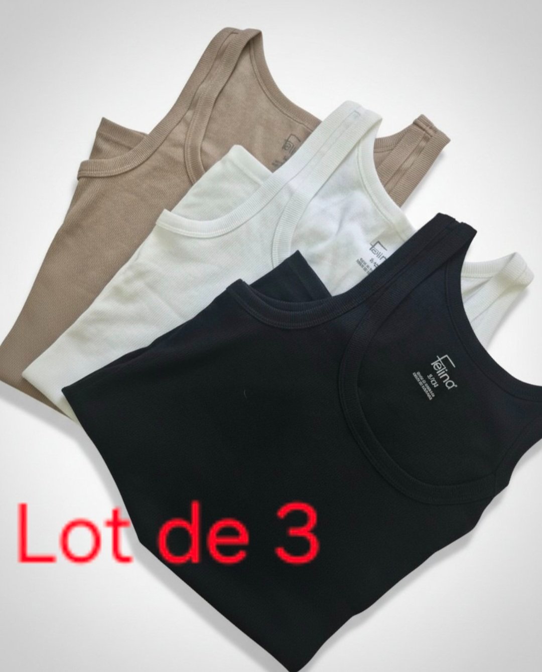 3 Débardeurs sans manches neuf