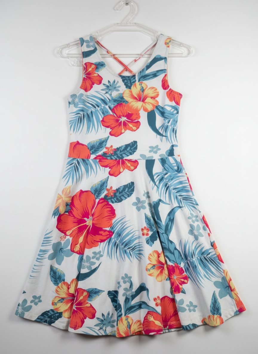 Robe courte fleurie 