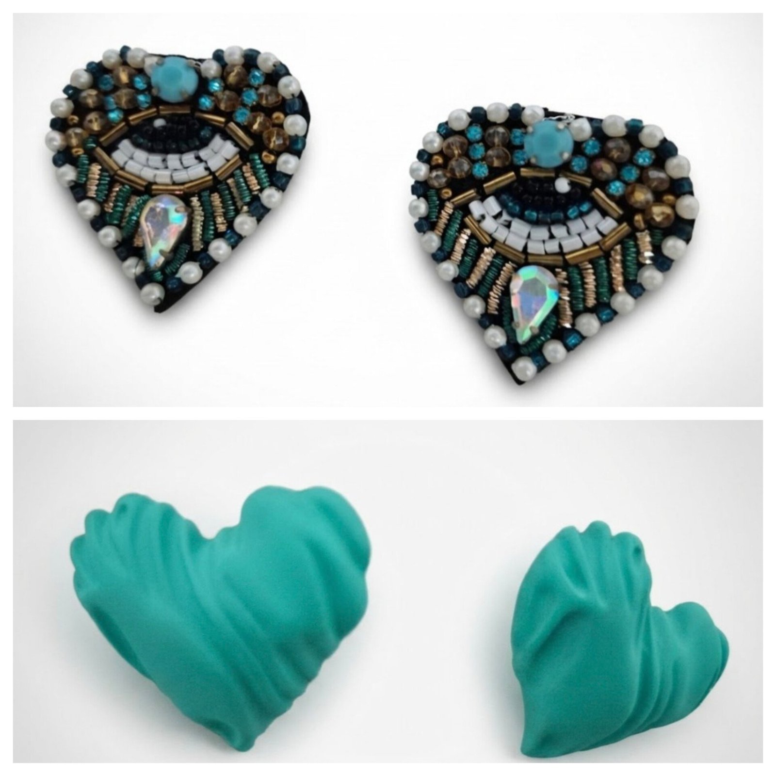 Lot de 2 paires de boucles d'oreilles 