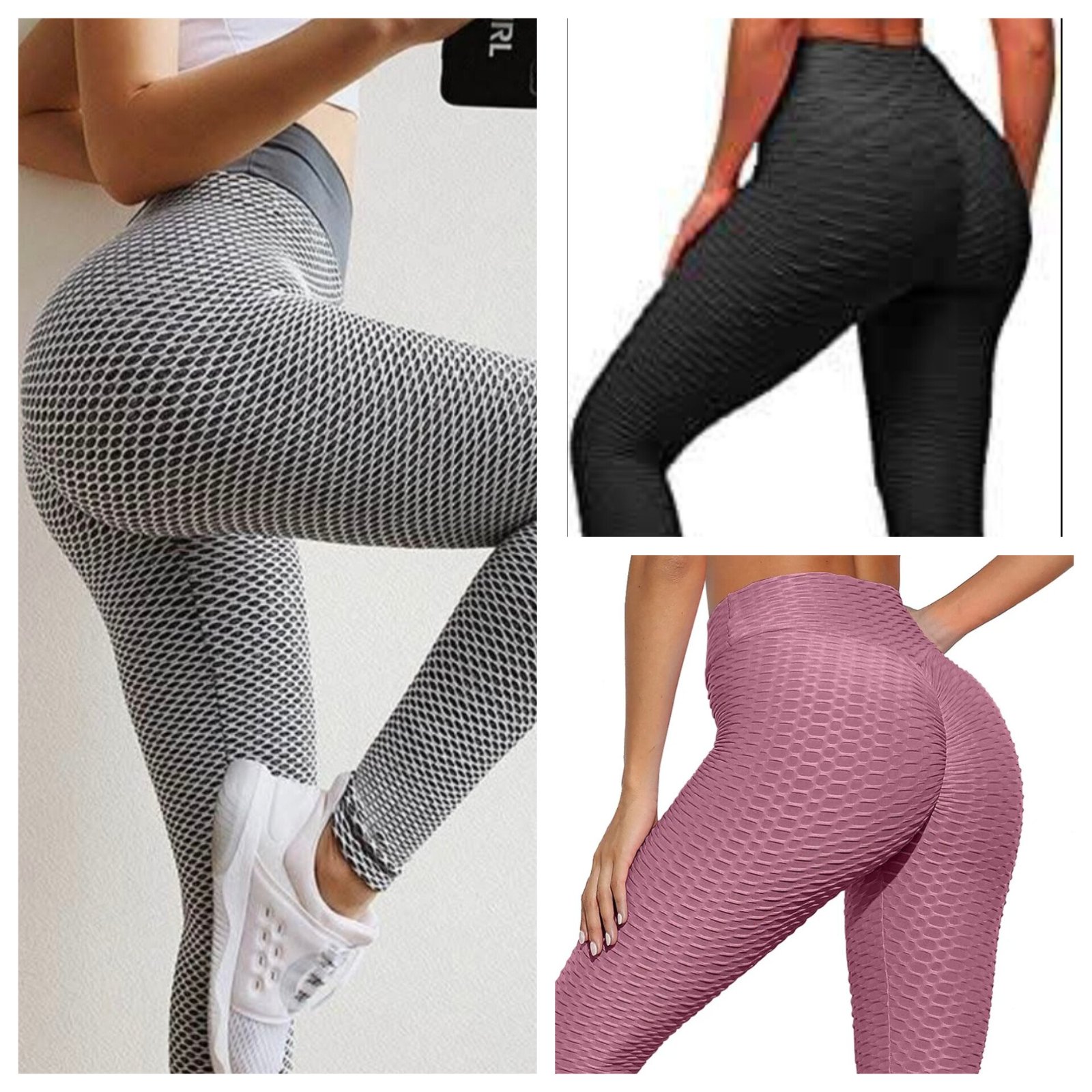 Lot de 3 Leggings de fitness push up