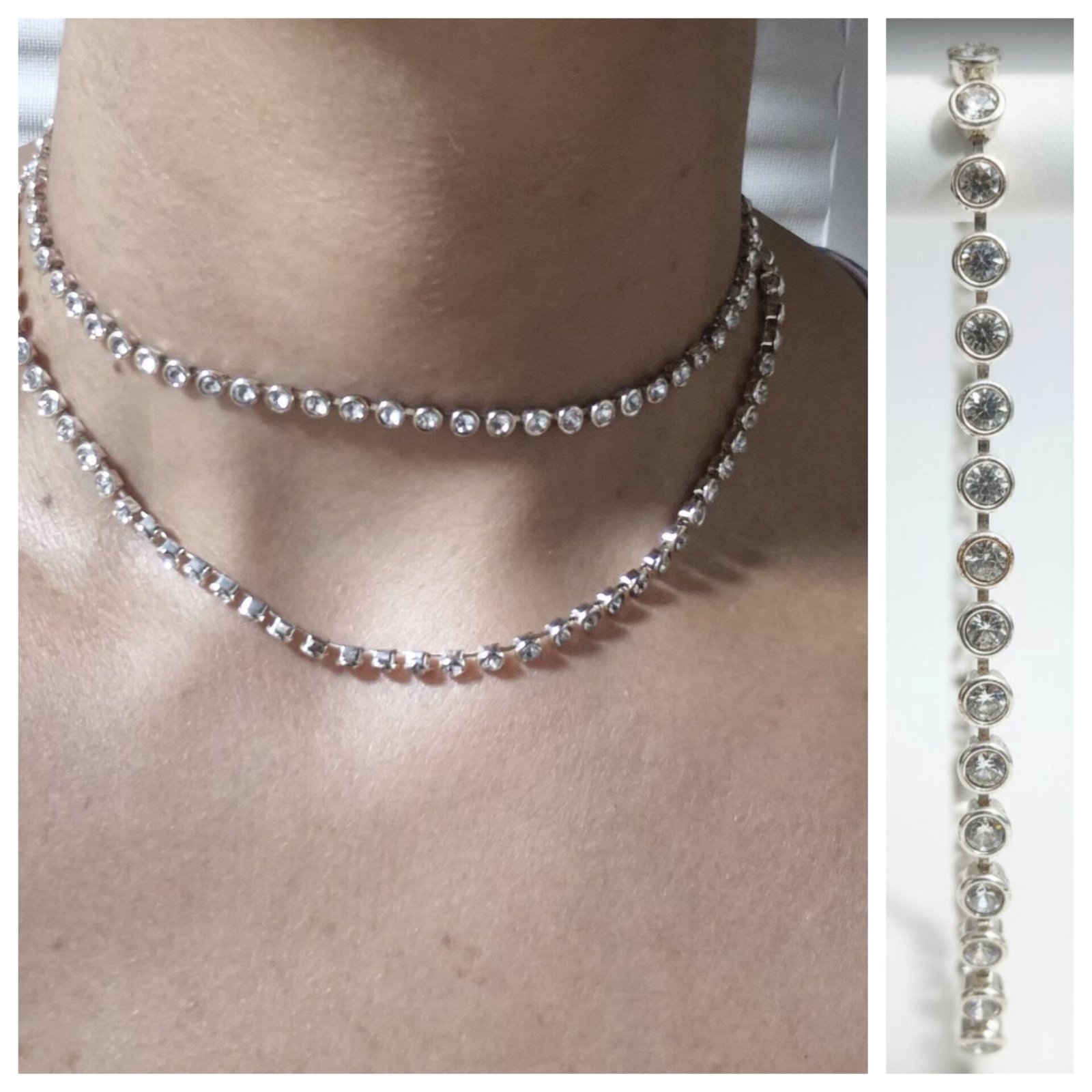 2 Colliers choker rivière
