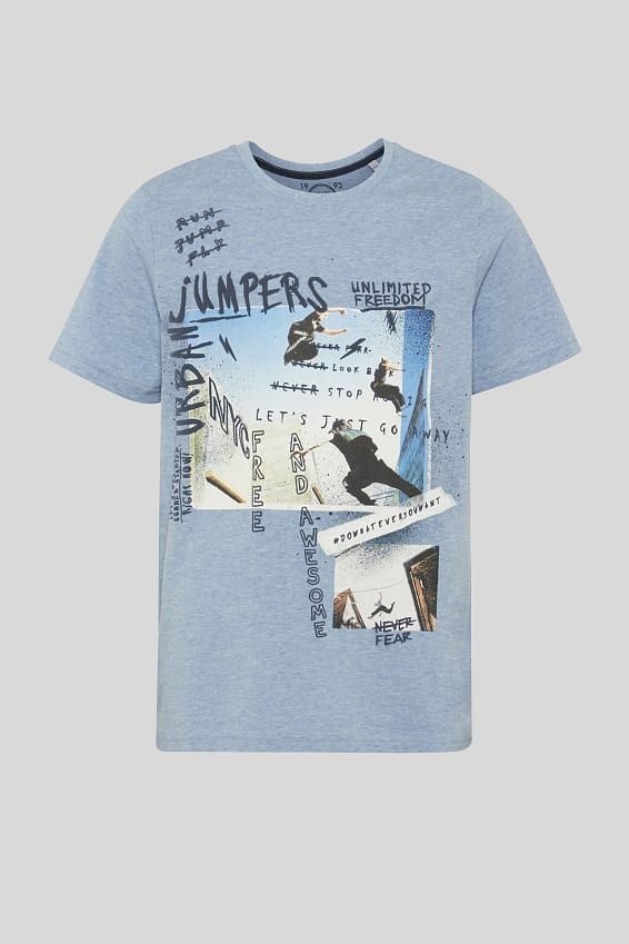 Light blue crew neck t-shirt for boys 
