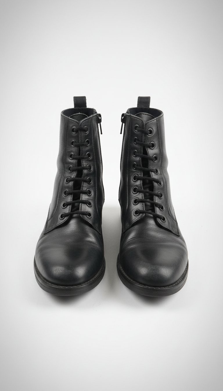 Bottines noires en vrai cuir