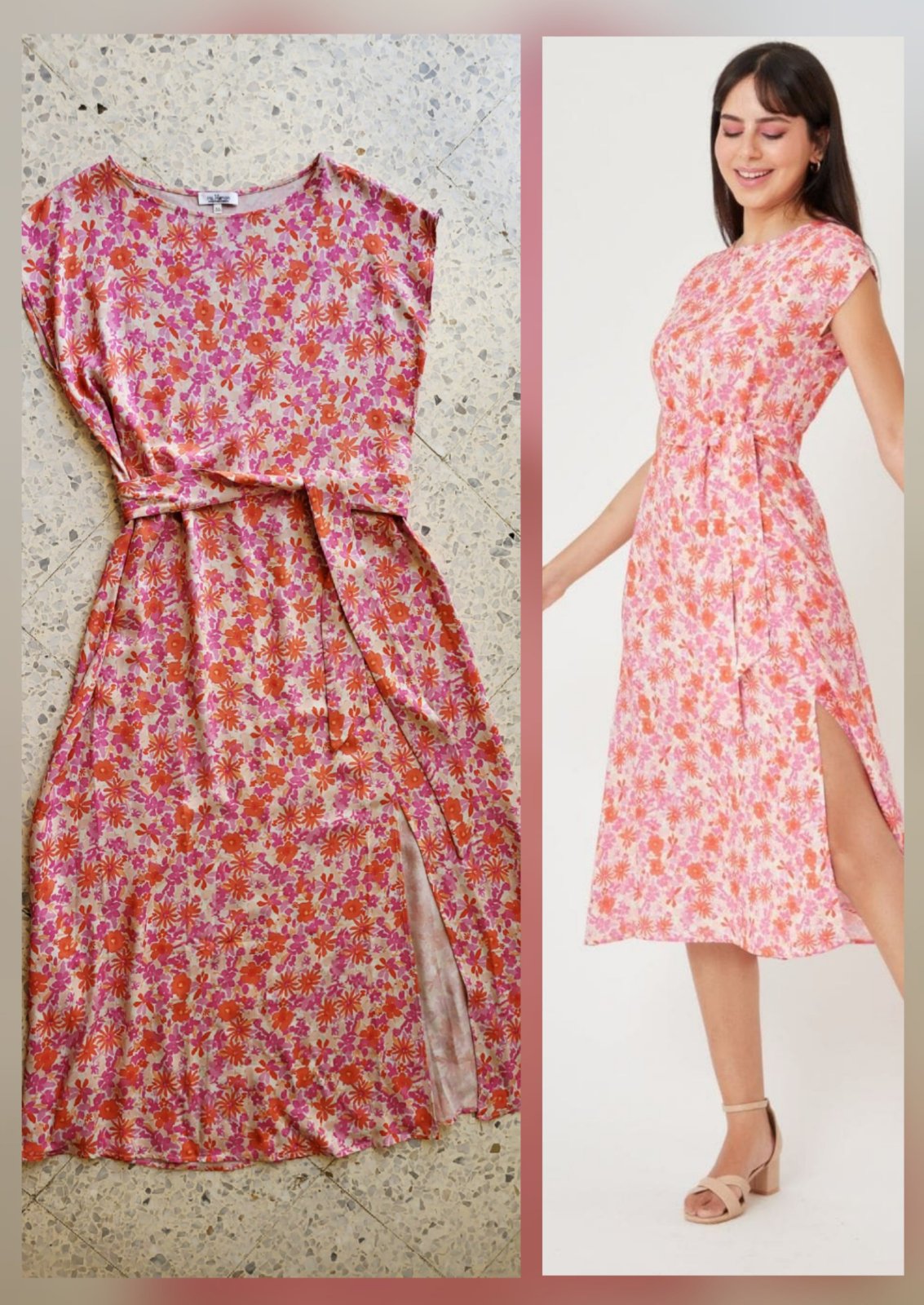 Robe fleurie Ms Marion mi longue
