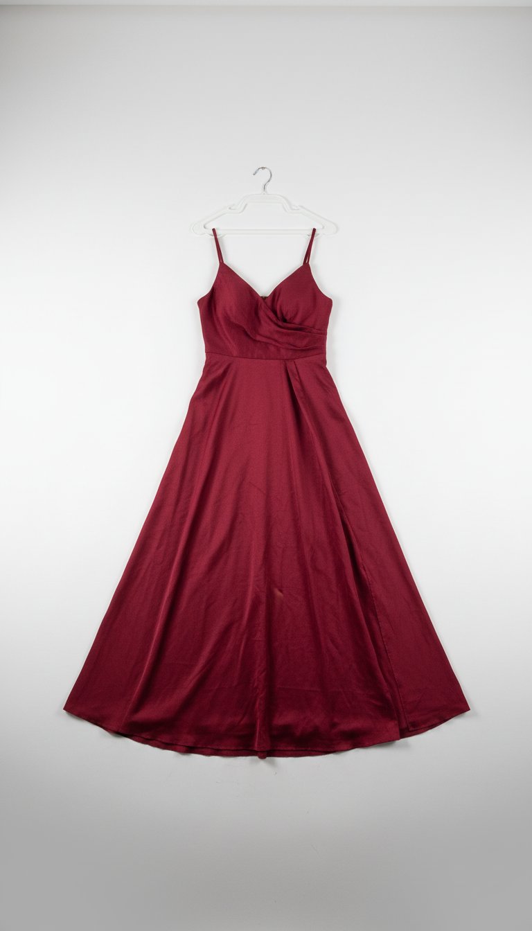 Robe soirée rouge fendue