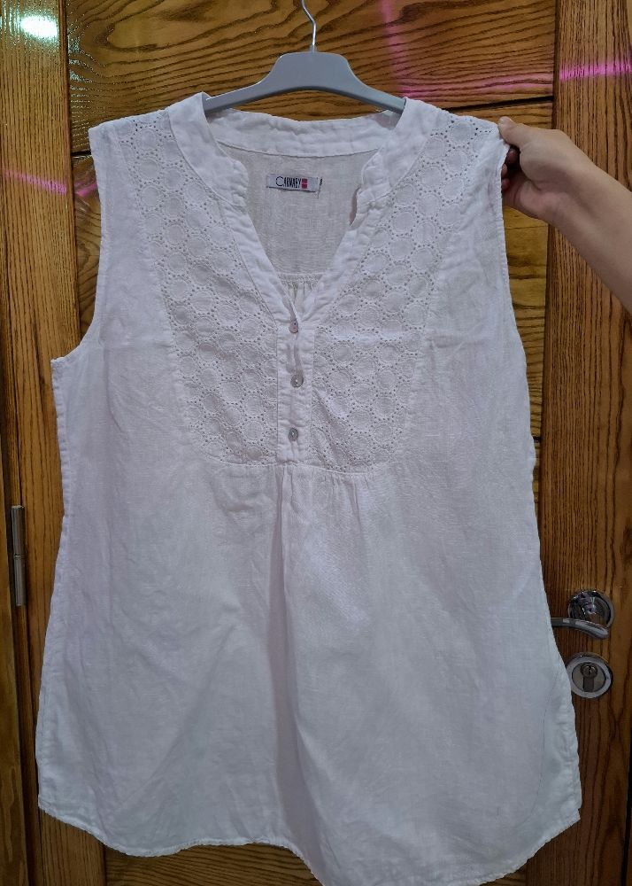 Haut Blanc en lin
