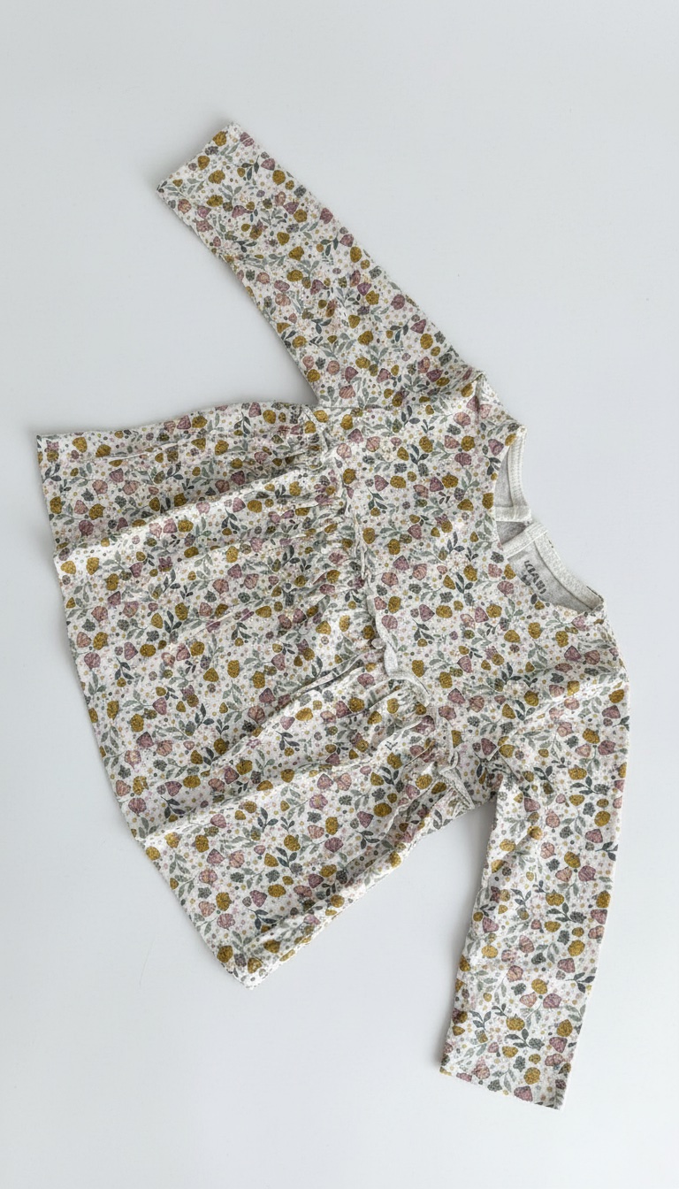 Pull fleurie pour fille 3mois en trés bon état
