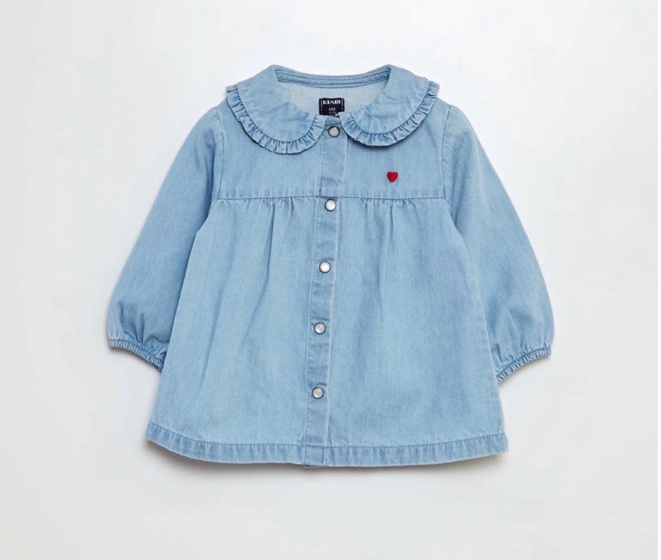 Chemise en denim pour fille 6 mois en trés bon état