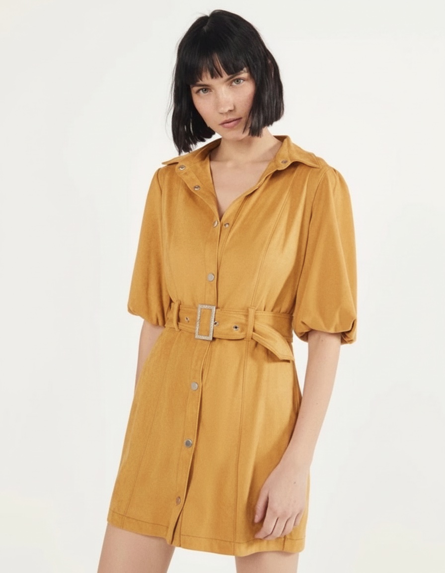 Robe bershka jaune taille S en trés bon état
