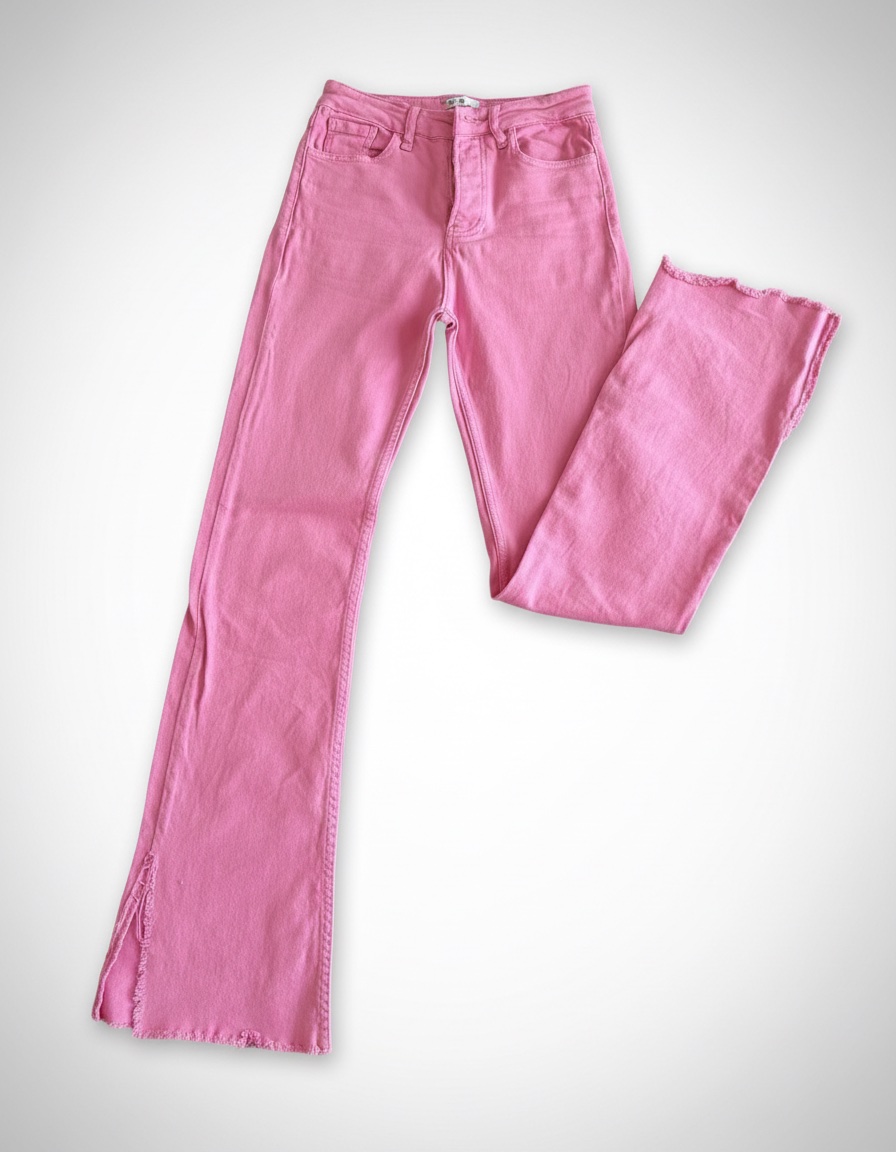 Pantalon rose en djean en trés bon état taille 34 