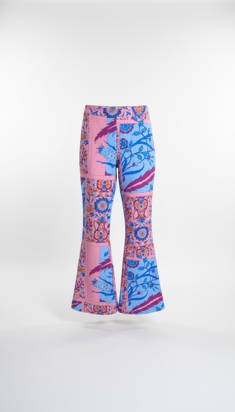 Pantalon multicolor taille 36 modifié à la taille 34 en trés bon état