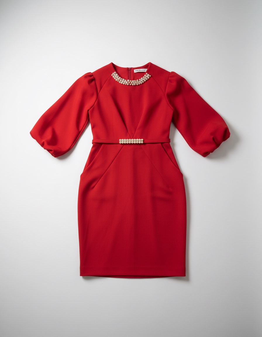 Robe rouge trés chic taille 38 en trés bon état