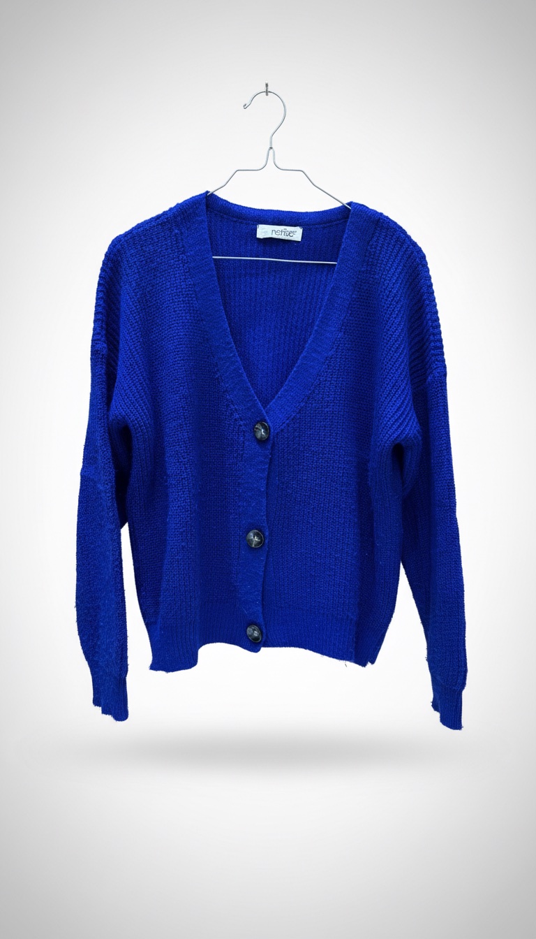 Gilet en laine bleu taille standard