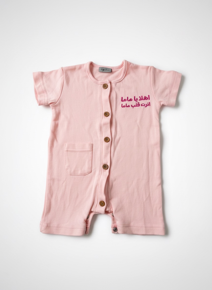 Combishort rose 100% cotton taille 3mois de la marque Konfita en trés bon état