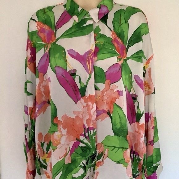 Zara satin floral print oversize