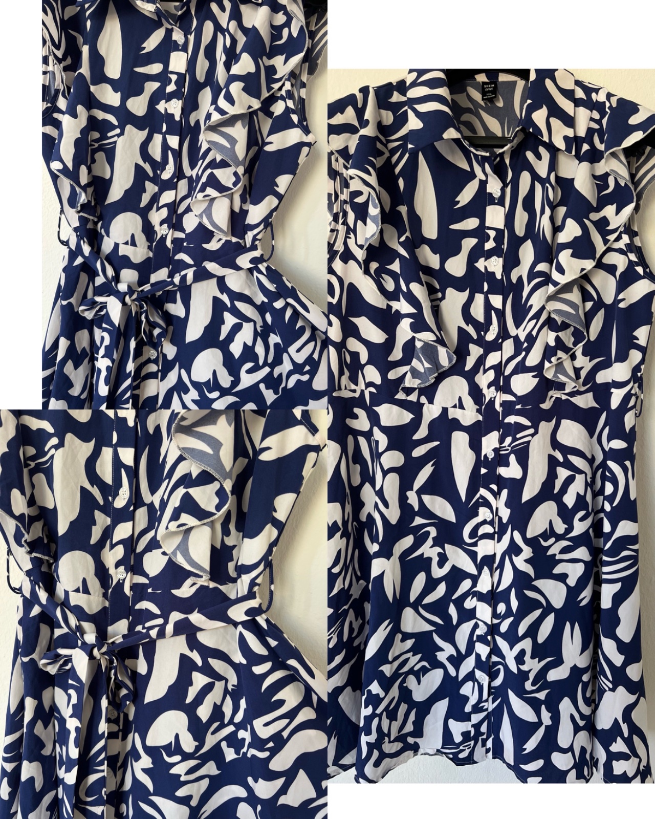Robe bleu et blanc