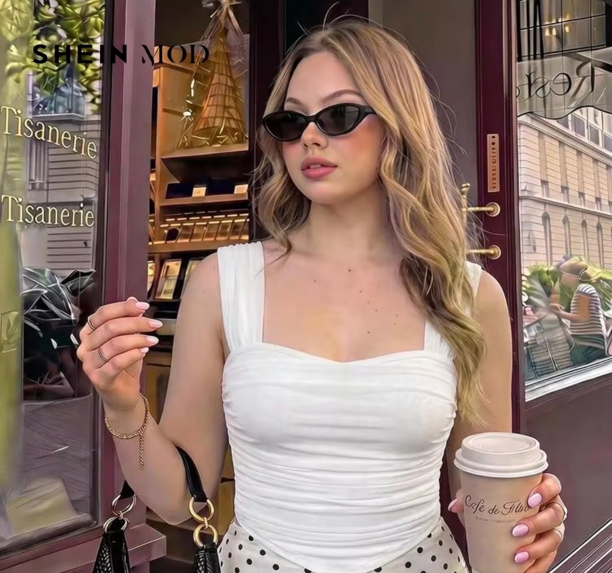 Top blanc shein