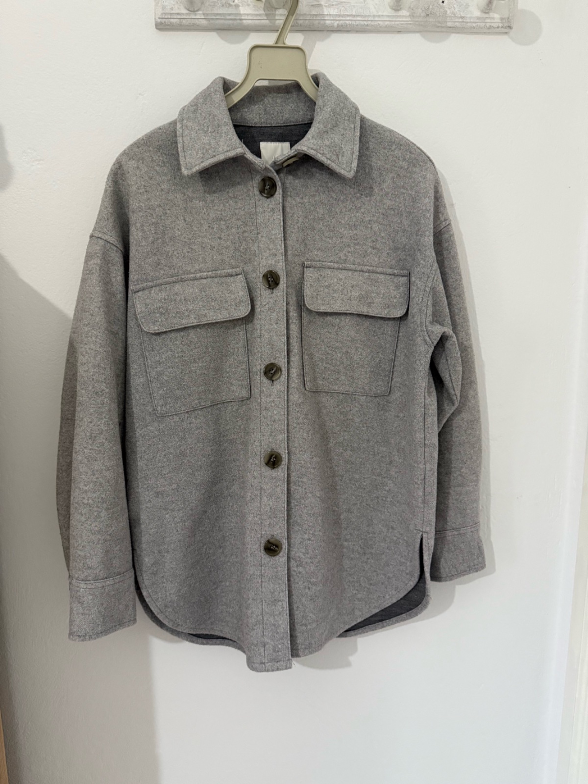 Veste type surchemise grise