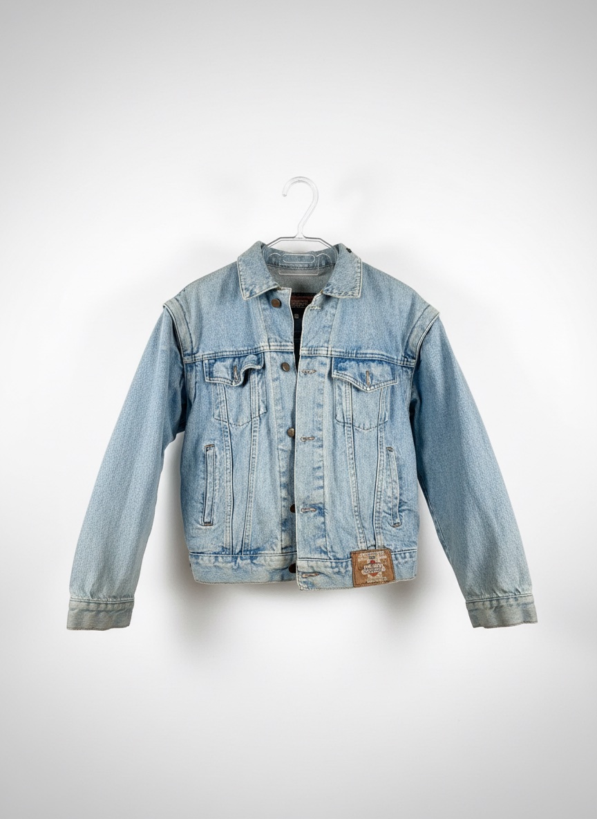 Veste en jean coupe oversize bleu clair