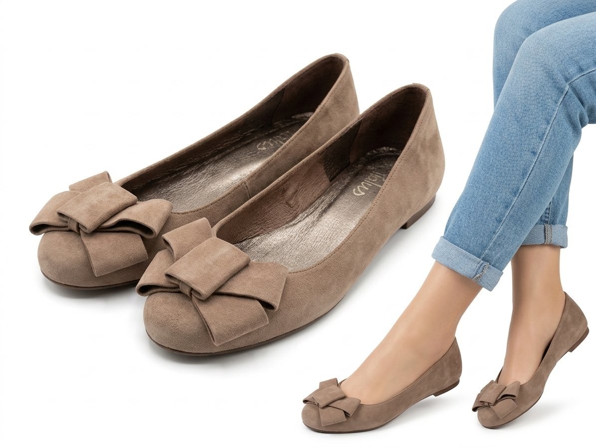 Jolies ballerines en daim 38,5 