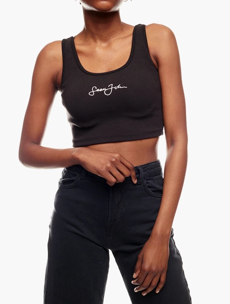 Crop Top avec étiquette 