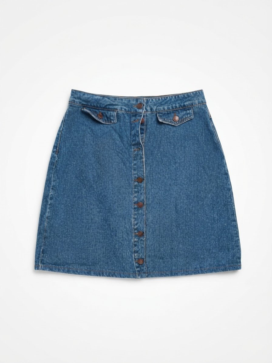 JUPE EN JEAN VINTAGE – DENIM CLASSIC 💙
