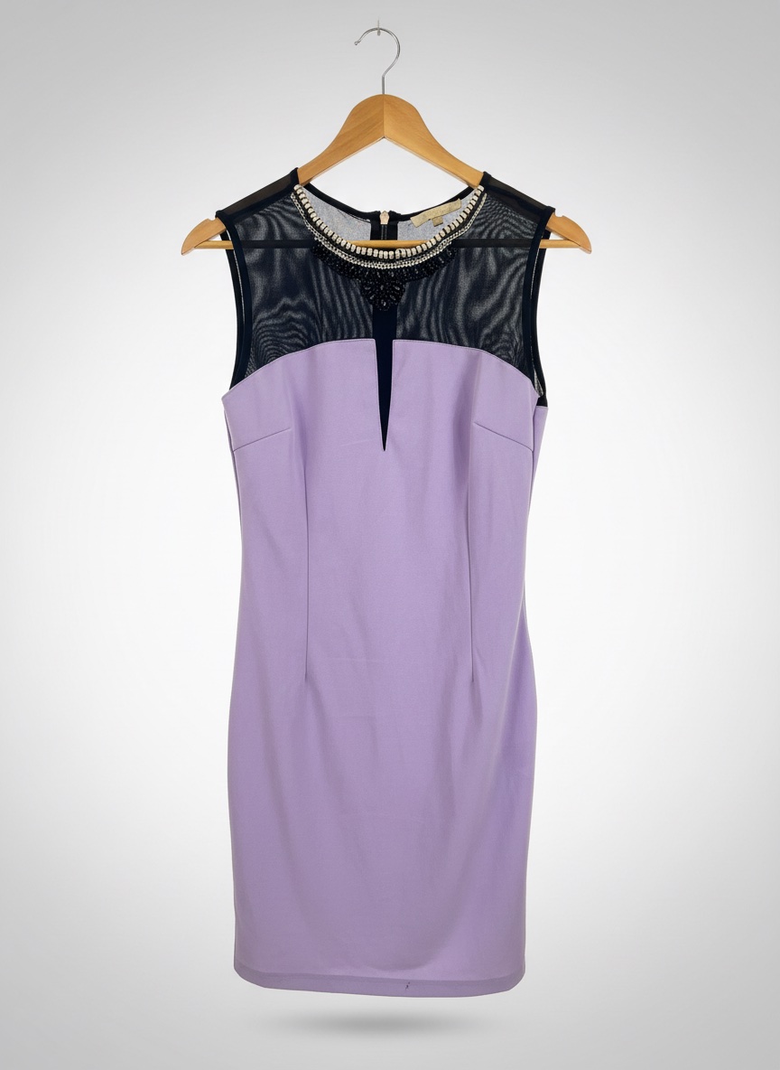 Robe mauve et noire